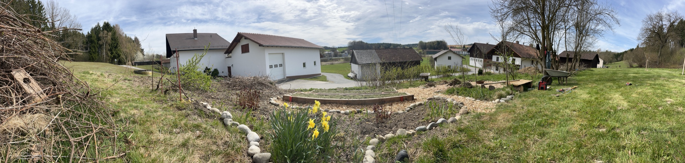 Kammerhub Garten von oben